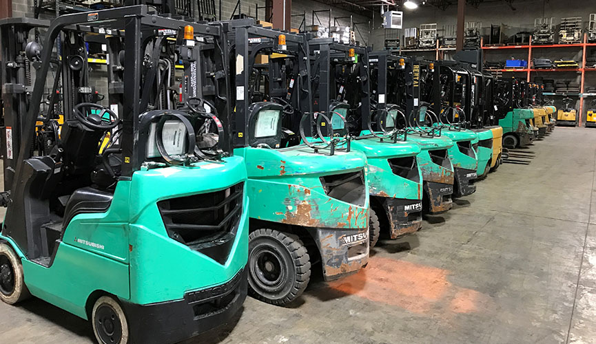 Forklift row